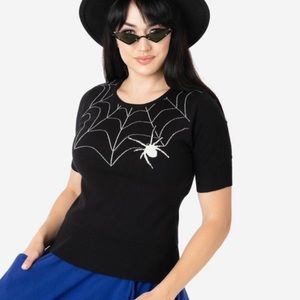 Hell Bunny Black Widow Spider Sweater